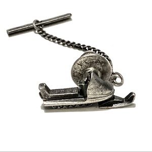 Vintage Men’s Tie Tack Designer Snowmobile Pin